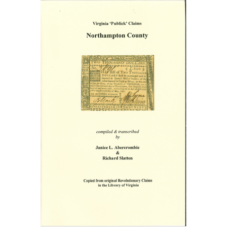 Northampton County, Virginia Revolutionary "Publick" Claims