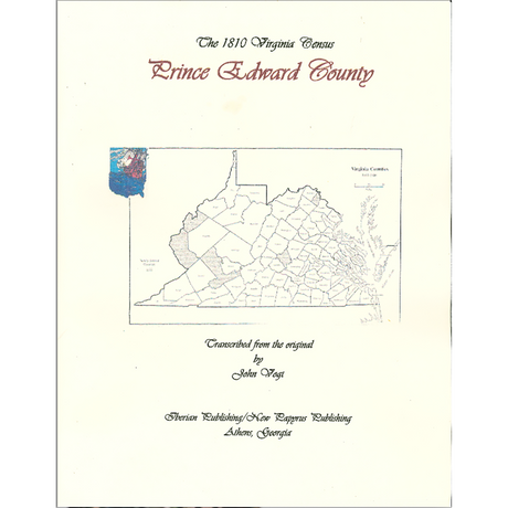 Prince Edward County, Virginia 1810 Federal Census: A Transcription