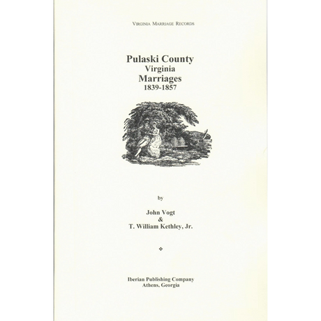 Pulaski County, Virginia Marriages, 1839-1857