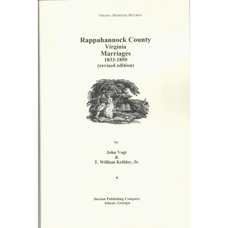 Rappahannock County, Virginia Marriages, 1833-1850