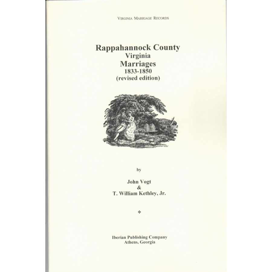 Rappahannock County, Virginia Marriages, 1833-1850