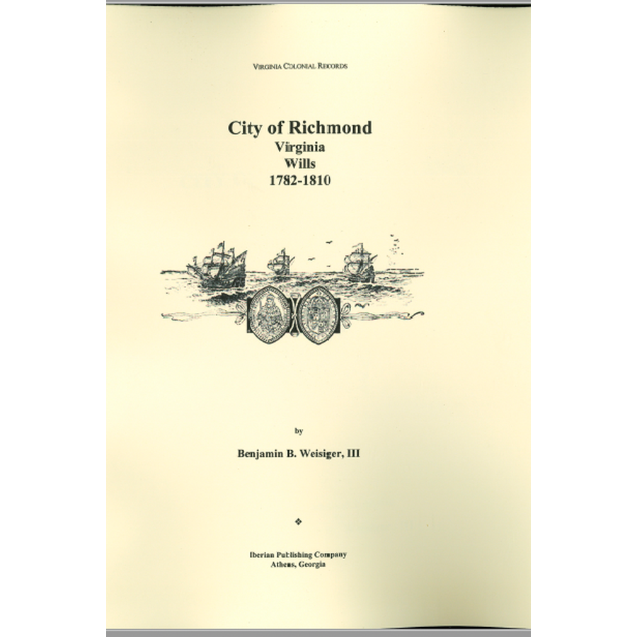 City of Richmond, Virginia Wills 1782-1810