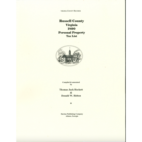 Russell County, Virginia 1890 Personal Property Tax Lists