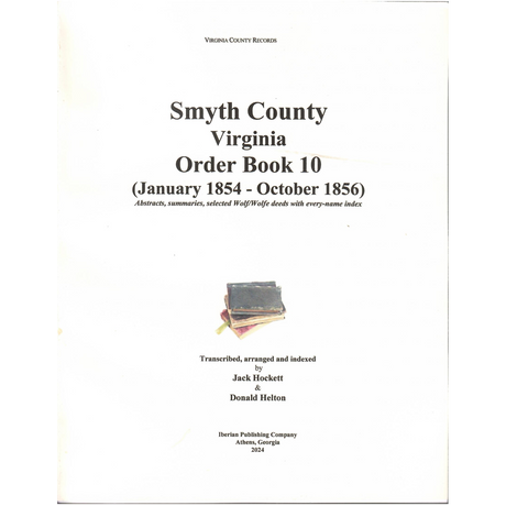 Smyth County, Virginia Order Book 10, 1854-1856