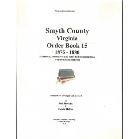 Smyth County, Virginia Order Book 15, 1875-1880