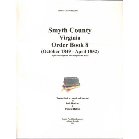 Smyth County, Virginia Order Book 8, 1849-1852