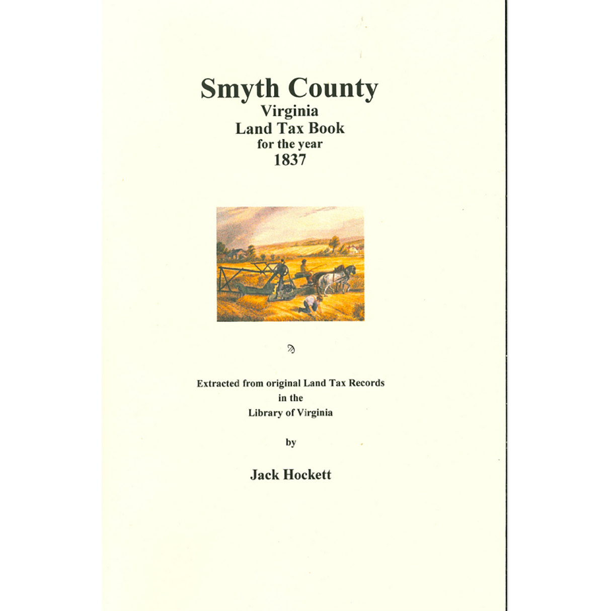 Smyth County, Virginia Land Tax Book for the year 1837