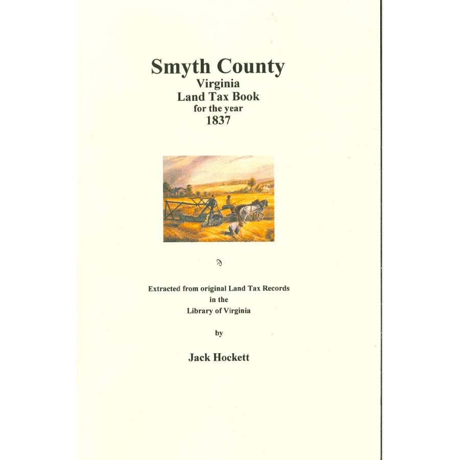 Smyth County, Virginia Land Tax Book for the year 1837