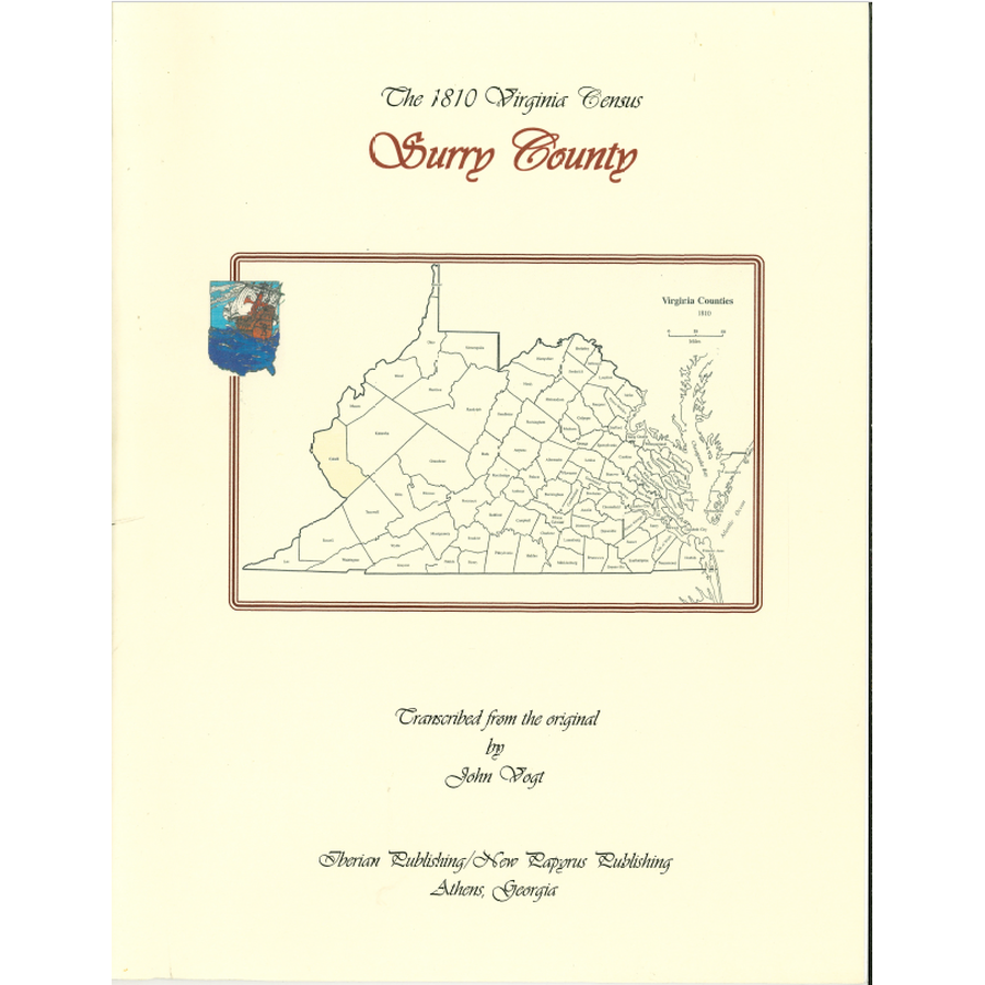 Surry County, Virginia 1810 Census