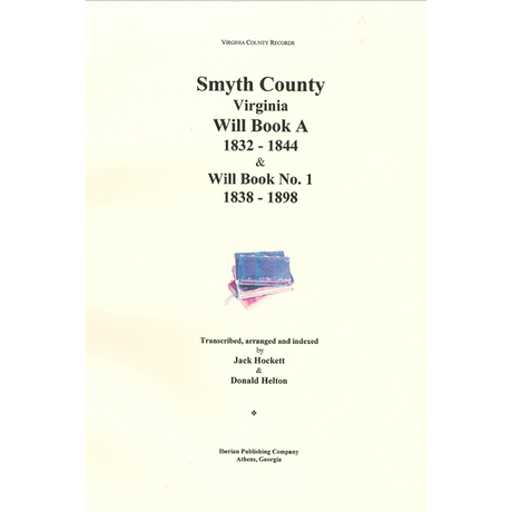 Smyth County VA Will Book A and Will book no 1 cover