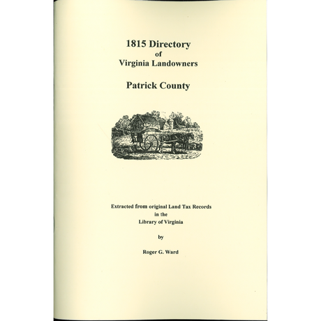 Patrick County, Virginia 1815 Directory of Landowners