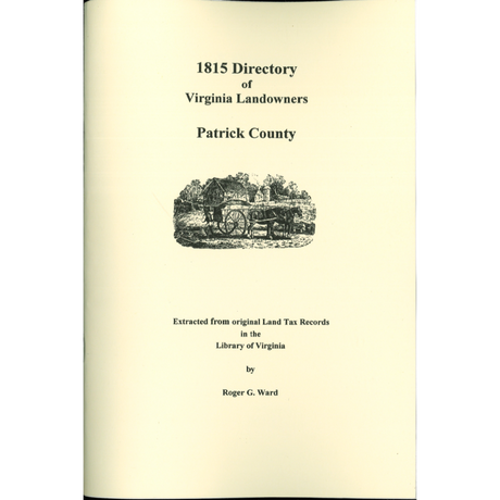 Patrick County, Virginia 1815 Directory of Landowners