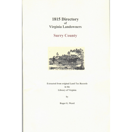 Surry County, Virginia 1815 Directory of Landowners