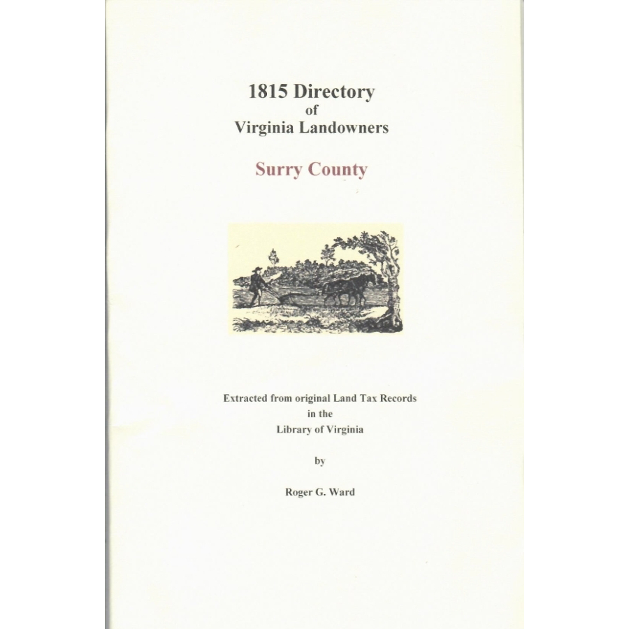 Surry County, Virginia 1815 Directory of Landowners