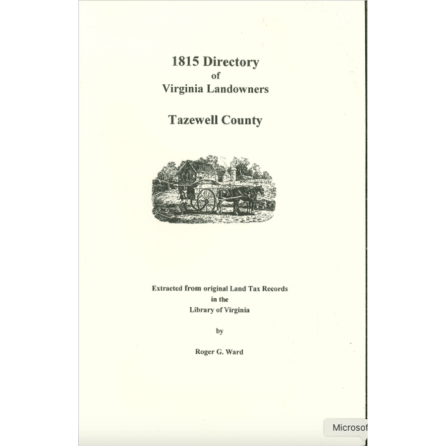 Tazewell County, Virginia 1815 Directory of Landowners