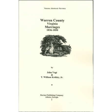 Warren County, Virginia Marriages, 1836-1850