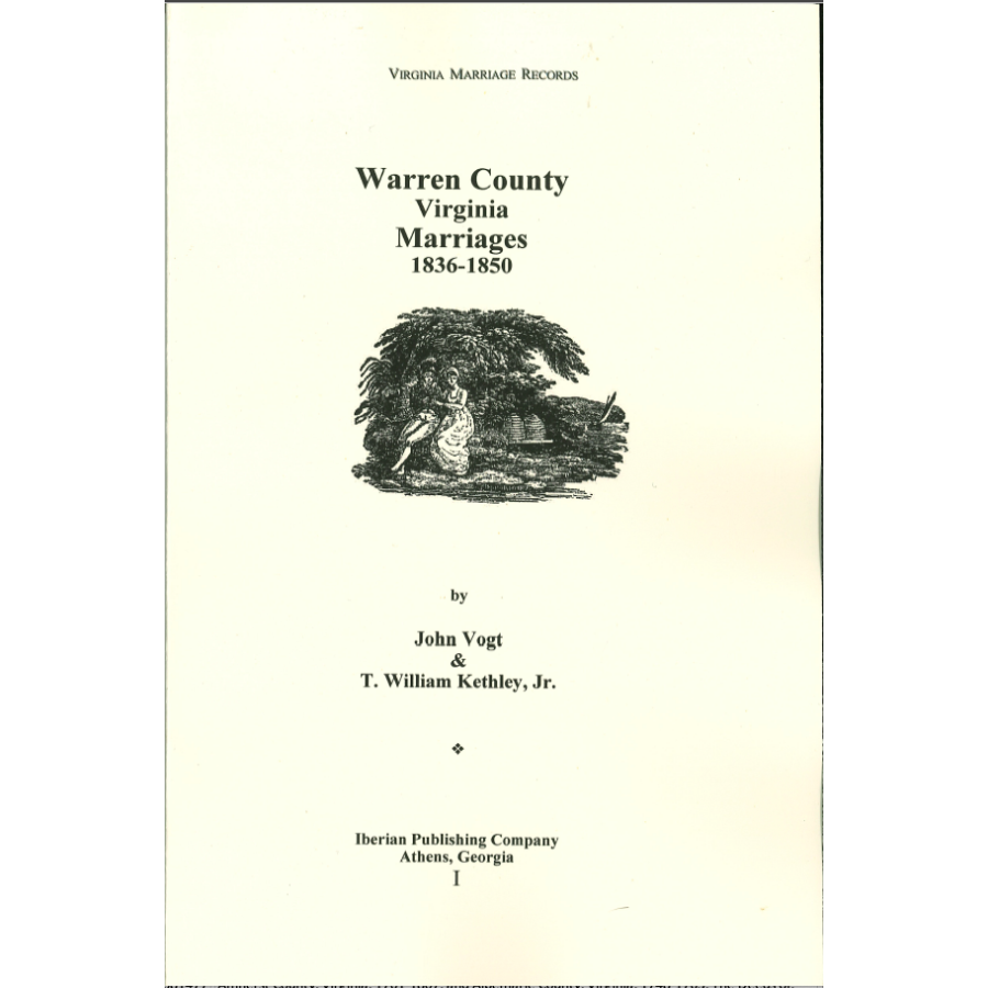 Warren County, Virginia Marriages, 1836-1850