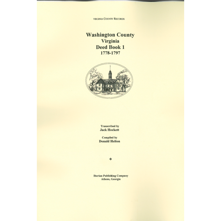 Washington County, Virginia Deed Book 1, 1778-1797