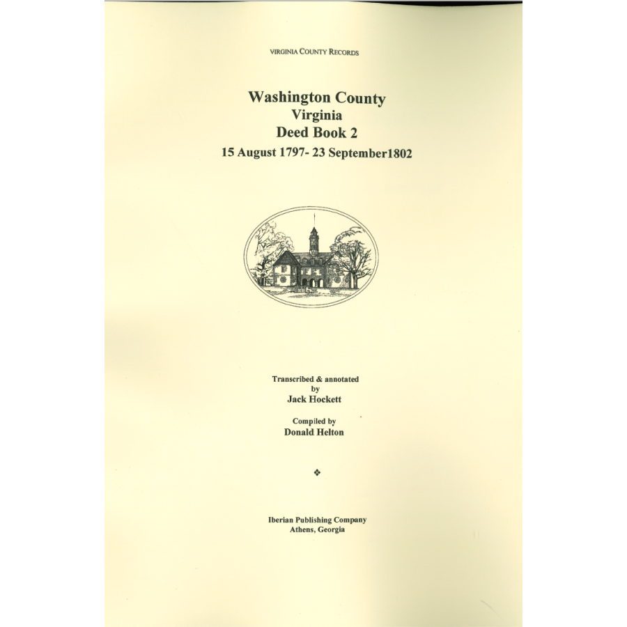 Washington County, Virginia Deed Book 2, 1797-1802