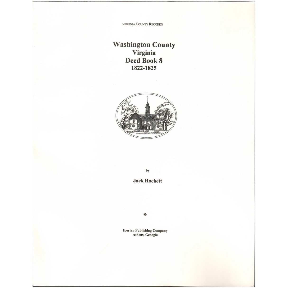 Washington County, Virginia Deed Book 8, 1822-1825