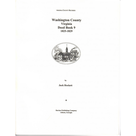 Washington County, Virginia Deed Book 9, 1825-1829