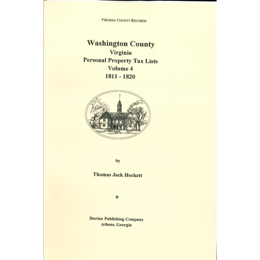 Washington County, Virginia Personal Property Tax Lists, Volume 4: 1811-1820