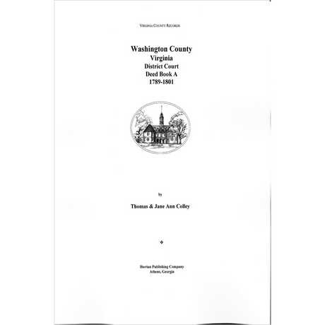 Washington County, Virginia District Court Deed Book A, 1789-1801