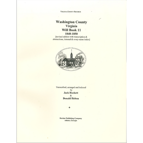 Washington County, Virginia WIll Book 11, February 1848-1850