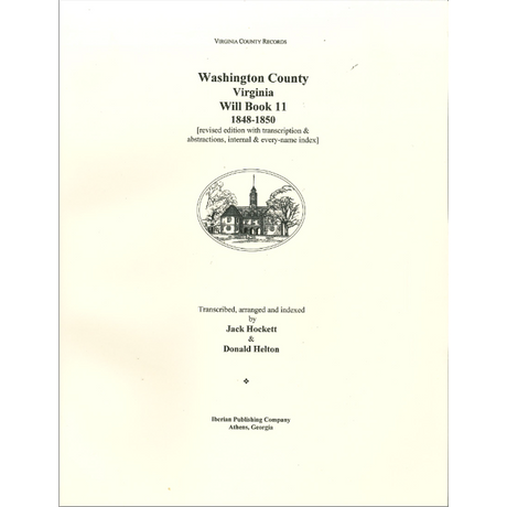 Washington County, Virginia WIll Book 11, February 1848-1850