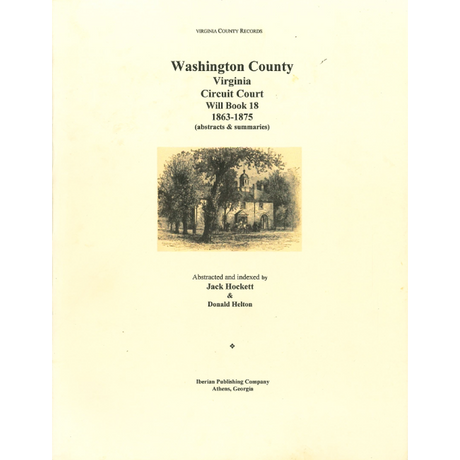 Washington County, Virginia Will Book 18, 1863-1875