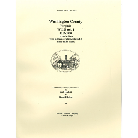 Washington County, Virginia Will Book 4, 1812-1820