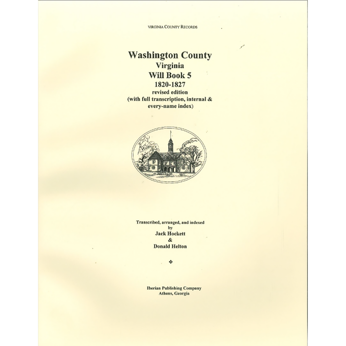 Washington County, Virginia Will Book 5, 1820-1827