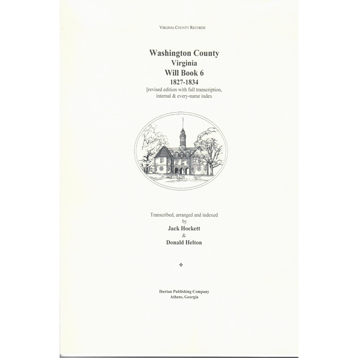 Washington County, Virginia Will Book 6, 1827-1834