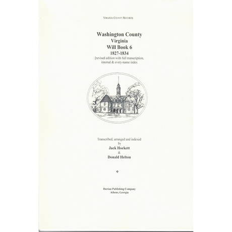 Washington County, Virginia Will Book 6, 1827-1834