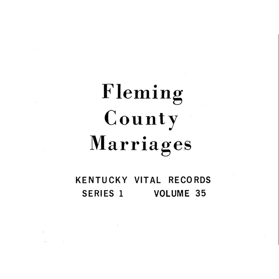 Fleming County, Kentucky Marriages