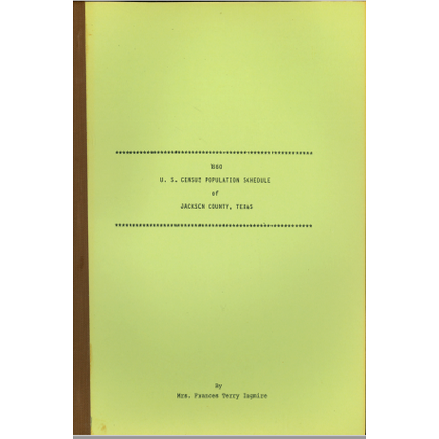 1860 Jackson County, Texas Census
