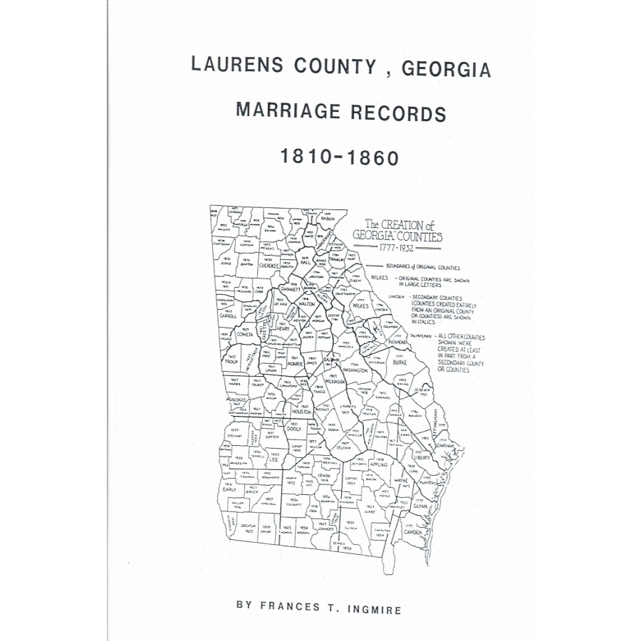 Laurens County, Georgia Marriage Records 1810-1860