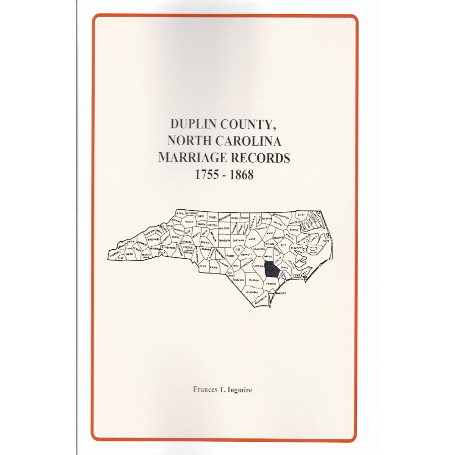 Duplin County, North Carolina Marriage Records 1755-1868