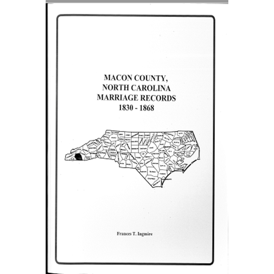 Macon County, North Carolina Marriage Records, 1830-1868