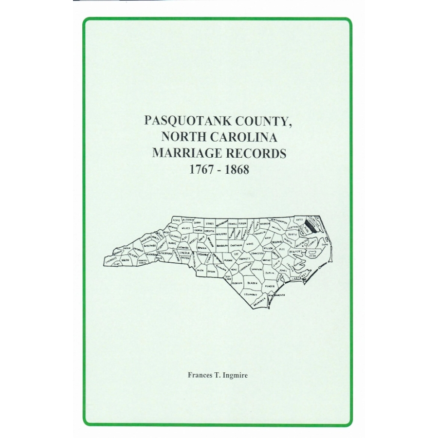 Pasquotank County, North Carolina Marriage Records, 1767-1868