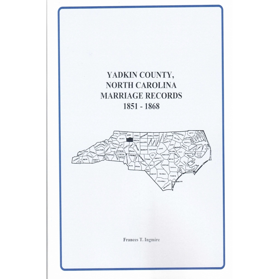 Yadkin County, North Carolina Marriage Records, 1851-1868