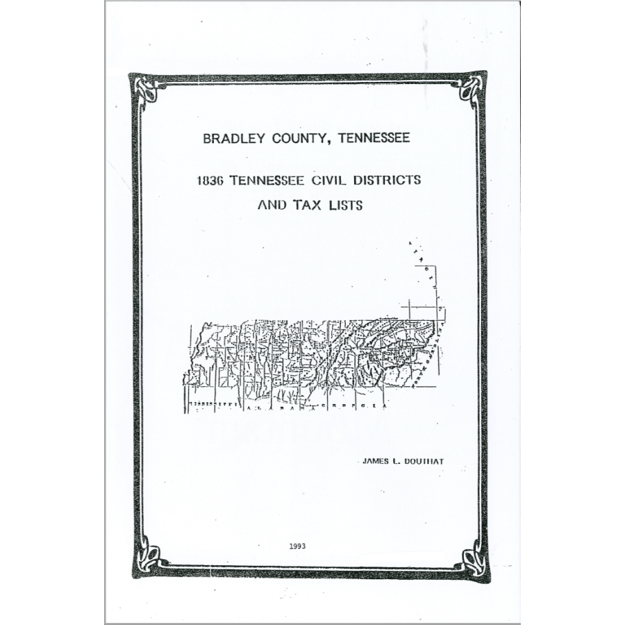 1836 Bradley County, Tennessee Civil Districts and Tax Lists