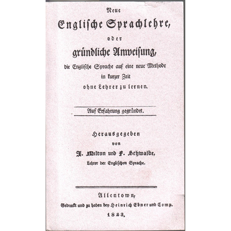 New English Grammar or Basic Instruction in the English Language by a New Method