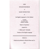 New English Grammar or Basic Instruction in the English Language by a New Method back cover