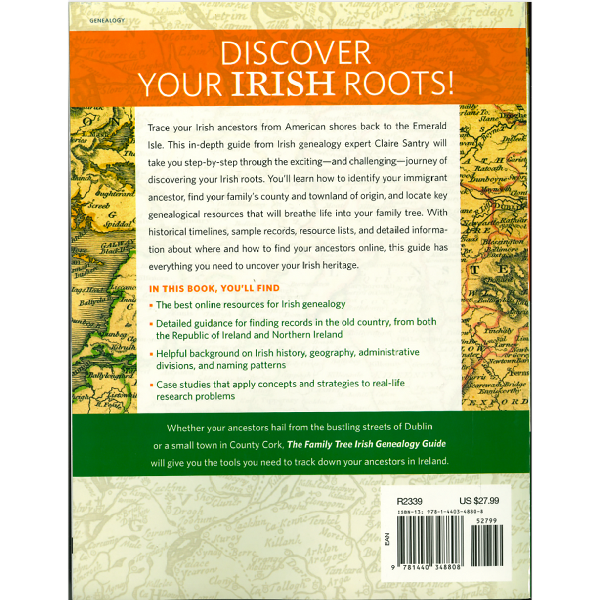 The Family Tree Irish Genealogy Guide (How to Trace Your Ancestors in Ireland) back cover