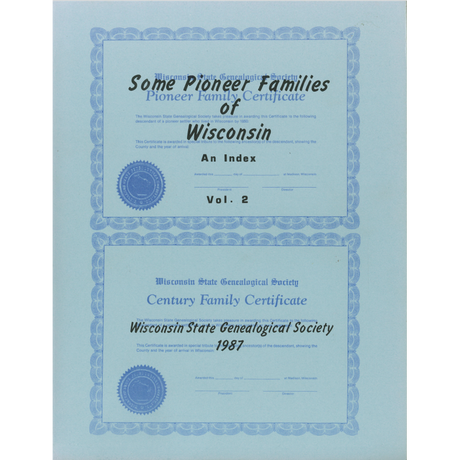 Some Pioneer Families of Wisconsin Vol. 2