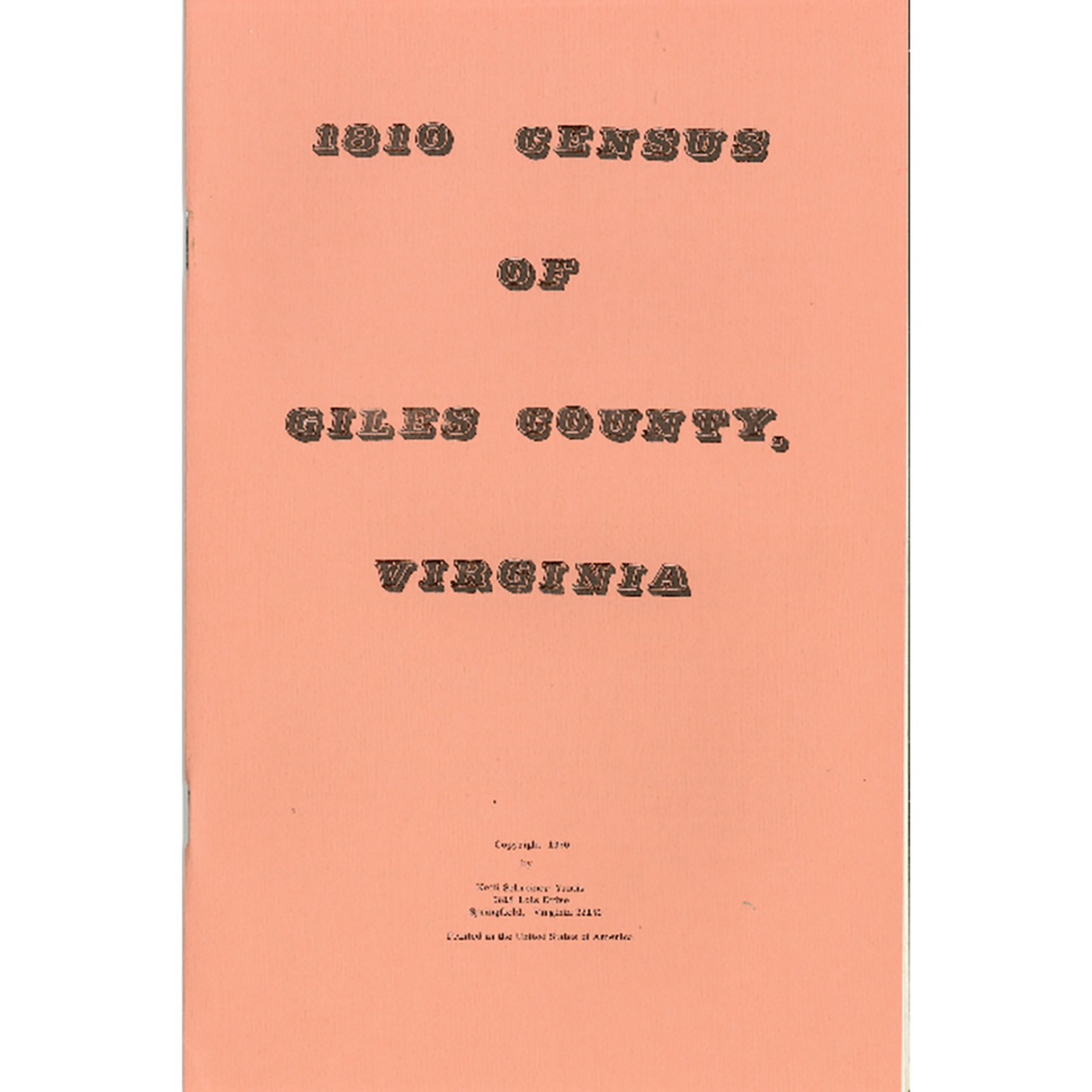 Giles County, Virginia 1810 Census