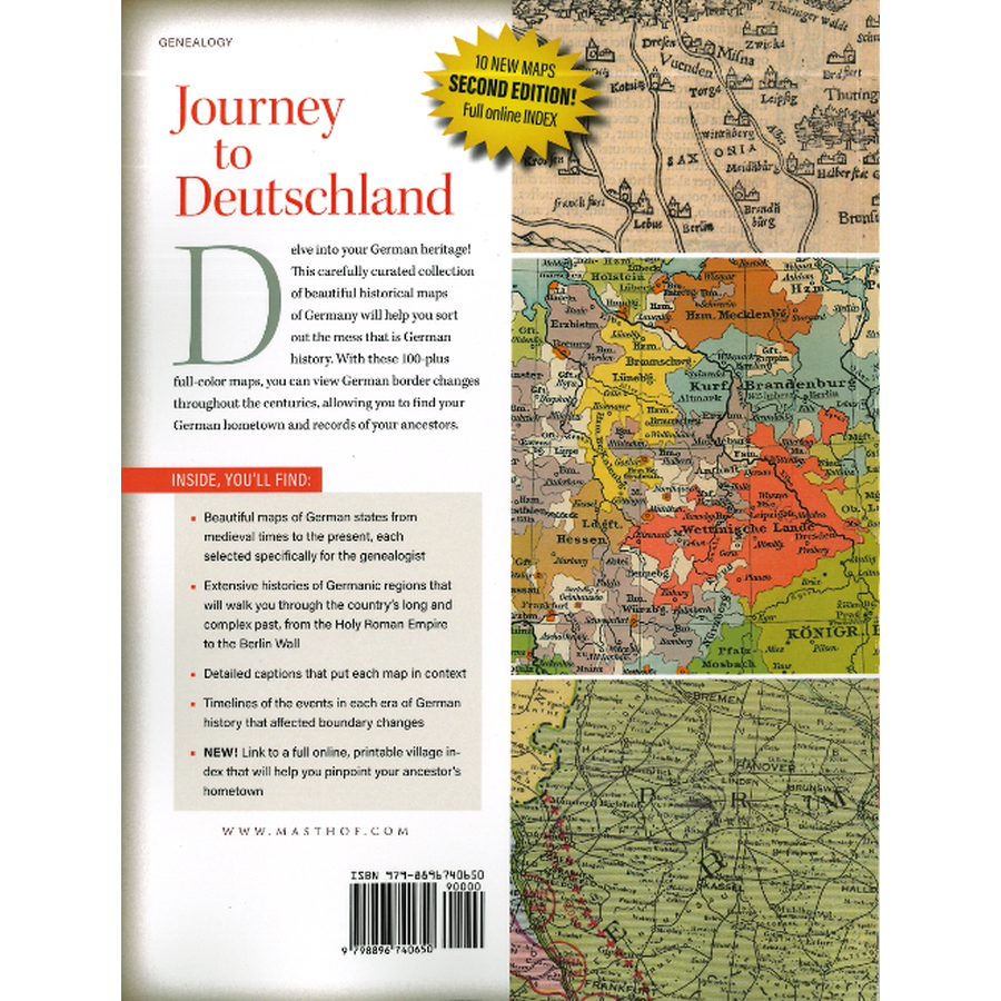The Family Tree Historical Atlas of Germany, 2nd Edition back cover