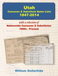 Utah Censuses and Substitute Name Lists, 1847-2014