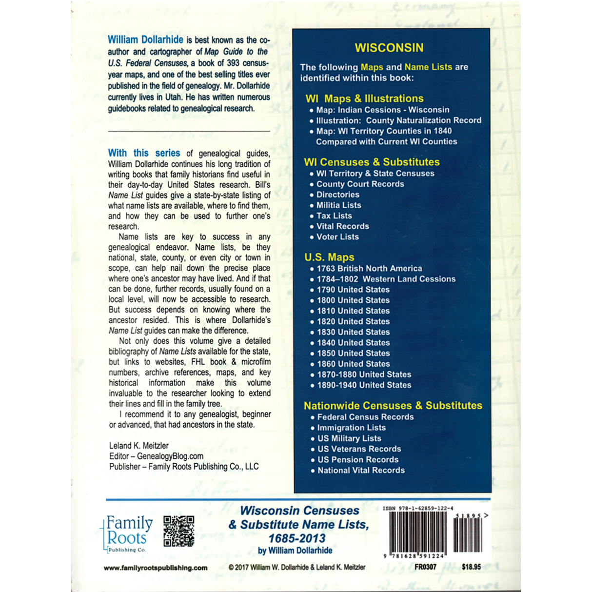 Wisconsin Censuses and Substitute Name Lists, 1685-2013 back cover
